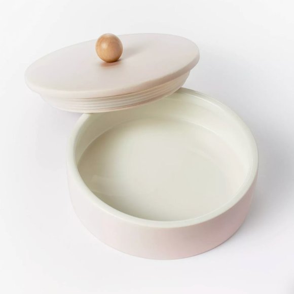 TARGET STUDIO MCGEE STONEWARE FAUX CLAY CONTAINER PINK - Picture 4 of 6